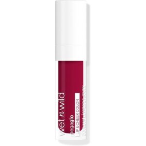 Wet n Wild Mega Glo Lip & Cheek Color Lip and Cheek Tint with Soft Matte Finish Lightweight and Buildable Formula for a Natural-Looking Flush Berry Truth