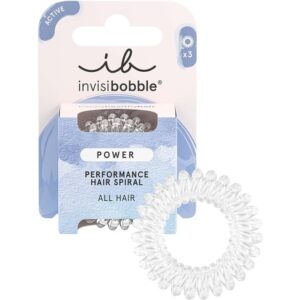 Invisibobble Crystal Clear Power Transparent Spiral Hair Bands Extra Strong Sports Hair Rubber Thick Hair Rubber
