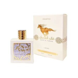 Qaed Al Fursan Unlimited 90ml Eau de Parfum by Lattafa White Edition Oriental Perfume for Men and Women