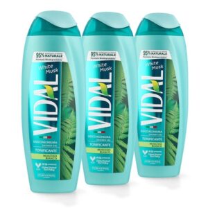 Vidal White Musk Shower Gel 250ml - Pack of 3