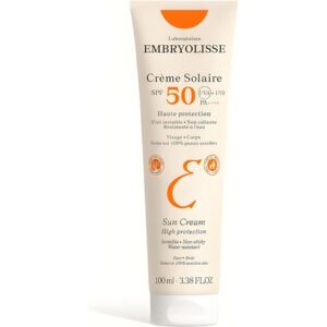 Embryolisse Invisible Sun Cream SPF 50 High Protection Non-Sticky Water-Resistant Face and Body 100ml