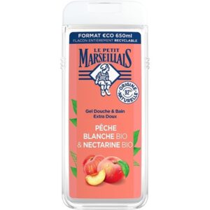 Le Petit Marseillais Extra Gentle Bath and Shower Gel White Peach and Nectarine Organic 650ml