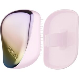 Tangle Teezer The Compact Styler Detangling Hairbrush for Wet and Dry Hair Pearlescent Matte Chrome