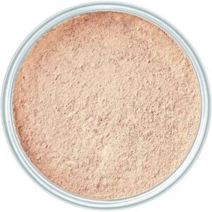 ARTDECO Mineral Powder Foundation Protective Loose Powder in Compact Form for a Smooth, Soft Matte Finish 15g - Shade 3 Soft Ivory