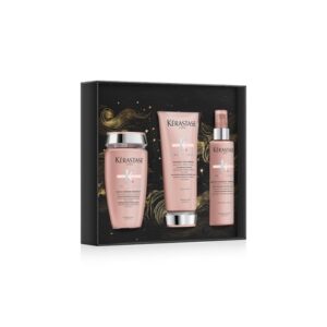 Kérastase Chroma Absolu Fondant Gift Set for Color Treated Hair - Includes Bain Chroma Respect 250ml, Fondant Cicachrome 200ml, Sérum Chroma Protect 150ml