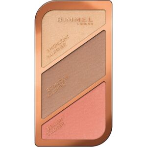 Rimmel London Sculpting Highlighter Palette 3-tone Coral Glow 18.5g