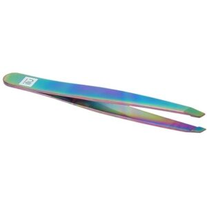 T4B ILU Precision Tip Eyebrow Tweezers for Facial Hair Removal Rainbow