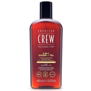 American Crew 3-IN-1 Ginger + Tea Shampoo, Conditioner and Body Wash 15.2 Fl Oz