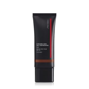 Shiseido Synchro Skin Self-Refreshing Tint SPF 20 Light Coverage Tinted Moisturizer 12-Hour Wear 24-Hour Hydration Waterproof Shine Resistant Non-Comedogenic Deep Kuromoji 525
