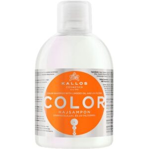 Kallos Color Shampoo with Flaxseed Oil and UV Filter for Color Protection of Dyed and Brittle Hair 1000ml