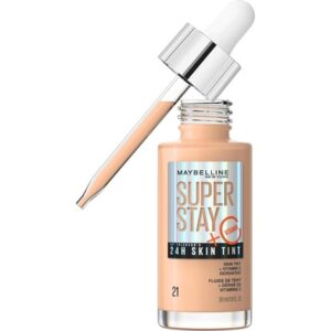Maybelline Super Stay Skin Tint Foundation with Vitamin C Long-Lasting up to 24H Vegan Formula Shade 21 30ml