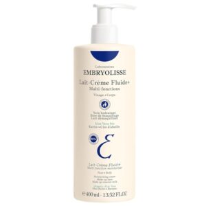 Embryolisse Lait Creme Fluid Face & Body Cream Lightweight Moisturizer with Shea Butter & Aloe Vera 13.52 Fl Oz