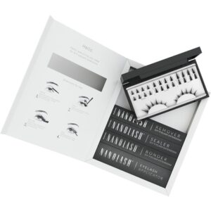 Nanolash DIY Eyelash Extensions Starter Kit Cluster Lashes with Bonder, Sealer, Remover, Applicator Home Lash Extensions Kit Flirty