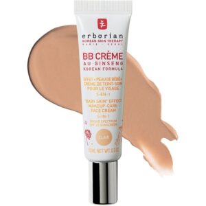 Erborian BB Cream with Ginseng Complexion Cream 5-in-1 Korean Cosmetic Treatment SPF 20 Clear 15ml