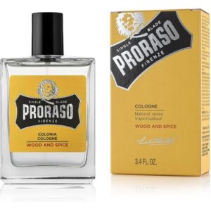 Proraso Wood and Spice Cologne 100ml Men's Fragrance with Earthy and Warm Notes