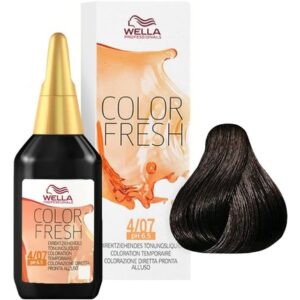 Wella Colour Fresh Semi-Permanent Hair Colour 4/07 Medium Natural Brown 0.098kg