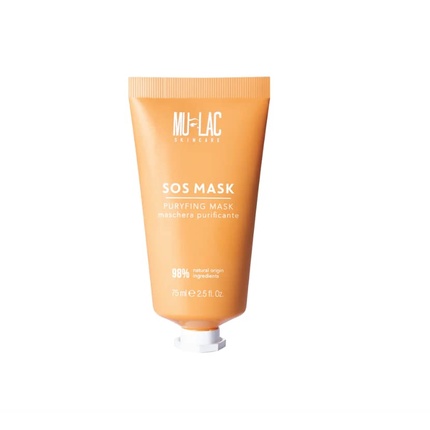 Mulac Cosmetics SOS Mask Cleansing Mask for Impure Skin with Blackheads or Acne Tendency Vegan 75ml