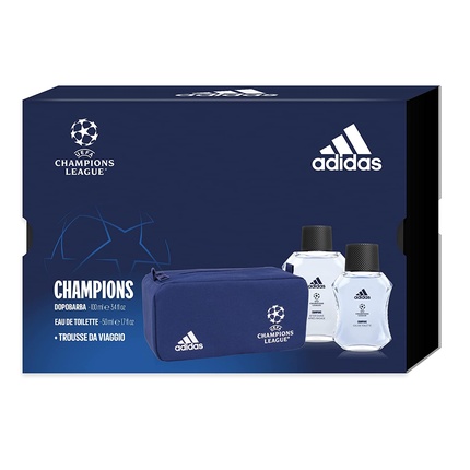 Perfume Man adidas Champions League Eau De Toilette 50ml+Aftershave+Pochette Shoulder Bag