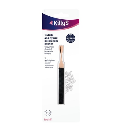 Killys Rose Gold Cuticle Pusher And Hybrid Remover With Silicone Handle - 1 Piece