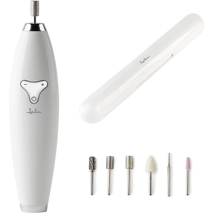 Jata JBSM1200 Professional Manicure and Pedicure Set with 6 Accessories and USB Rechargeable White