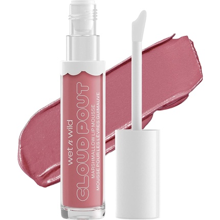 Markwins Wet n Wild Cloud Pout Marshmallow Lip Mousse Matte Liquid Lipstick with Argan Oil Avocado Oil and Vitamin E Girl You're Whipped