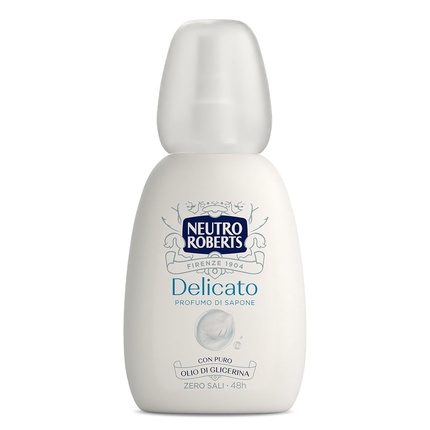 Neutro Roberts Deo Vapo Delicato Zero Aluminum Salts with Pure Glycerin Oil Deodorant for Men and Women Dermatologically Tested 100% Recycled Plastic 75ml 48h