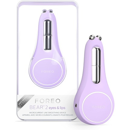 FOREO BEAR 2 Eyes & Lips Microcurrent Line Smoothing Instant Face Lift Eye Care Device Brow Lift Dark Circles Under Eye Treatment & Lip Plumper Device Firming Beauty Products Lavender