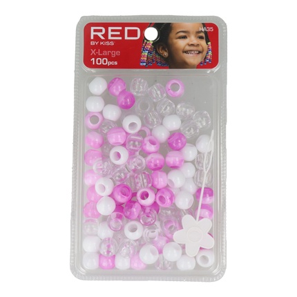 Red Kiss Xl Hair Beads - 100 Pieces In Purple