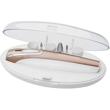 ProfiCare PC-MPS 3016 Electric Manicure/Pedicure Set with 6 Nail Care Attachments 4-Step Switch LED Light and Practical Storage Box