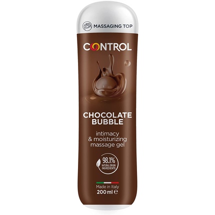 CONTROL Bubble Chocolate 3 in 1 Massage Gel with 98% Natural Ingredients 200ml Chocolate Bubble