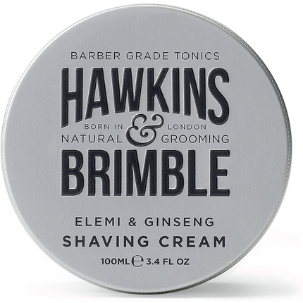 Hawkins and Brimble Shaving Cream 100ml 3.4 fl oz Male Shave Soap Lotion Good Lather Lightly Fragranced