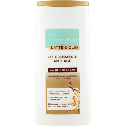 Clinians Latte & Oil Anti-Aging Cleansing Milk for All Skin Types with Argan Oil 200ml