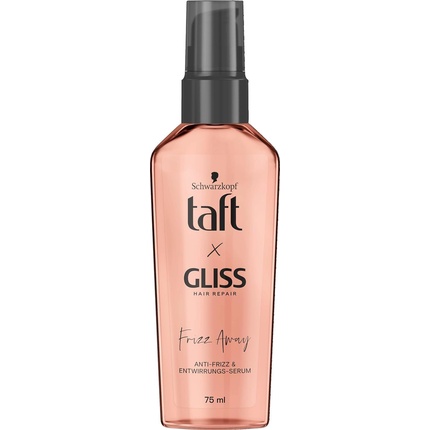 Taft X Gliss Serum Frizz Away 75ml - Anti-Frizz Hair Serum Provides Up To 24 Hours