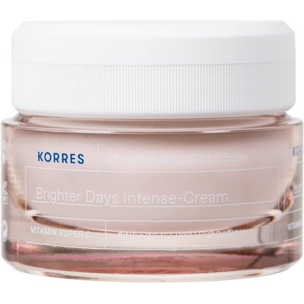Korres Apothecary Wild Rose Intensive Moisturizing Cream for Radiant Complexion 40ml - Dry Skin Dermatologically Tested Vegan