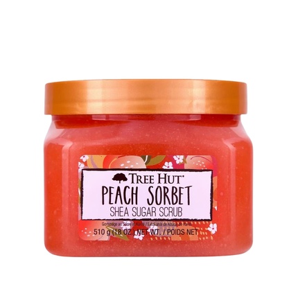 Tree Hut Peach Sorbet Shea Sugar Scrub 18 oz Ultra Hydrating Exfoliating Nourishing Essential Body Care