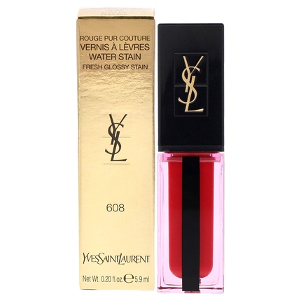 Yves Saint Laurent Water Stain Lip Stain 608 Flot de Fuchsia Women Lip Gloss 0.2 oz