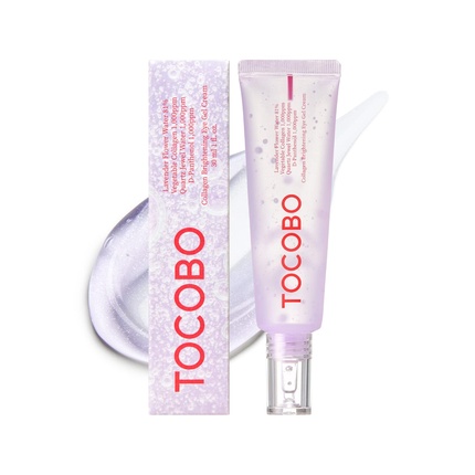 TOCOBO Collagen Brightening Eye Gel Cream 1.73oz 49g Quartz Water Lavender Water Extract Brightening Eye Care Eye Lifting Vegan Collagen Eye Cream