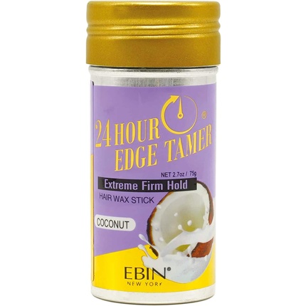 EBIN NEW YORK 24 Hour Edge Tamer Hair Sleek Stick Extreme Firm Hold 2.7 oz Coconut - Sleek & Go No Flaking and White Residue