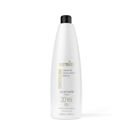 Stabilized Cream Peroxide Lux Activator by Sens.us Special Stabilized Oxidizing Cream Enriched With Innovative Active Ingredients 1000ml 20 Vol 6%