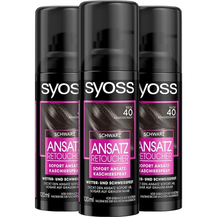 Syoss Roots Retoucher Concealer Spray Black Level 1 120ml