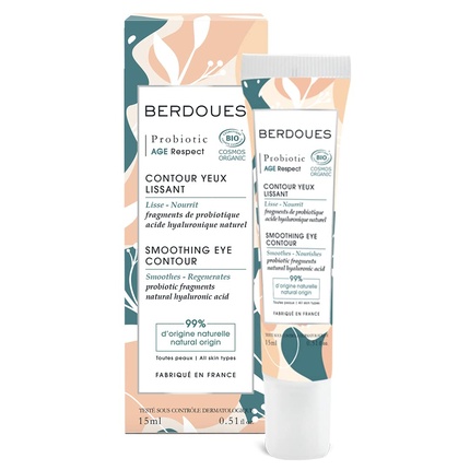 BERDOUES Age Respect Smoothing Eye Contour Organic Anti Aging Skincare Treatment 0.51 fl.oz.