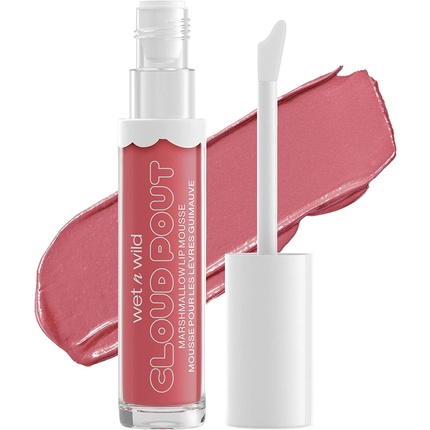 Markwins Wet n Wild Cloud Pout Marshmallow Lip Mousse Matte Liquid Lipstick with Argan Oil Avocado Oil and Vitamin E Marshmallow Madness