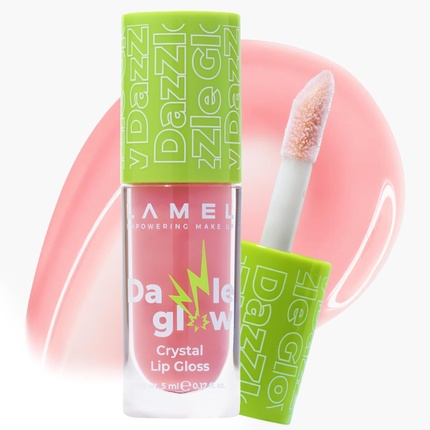 Lamel Dazzle Glow Crystal Clear Lip Gloss - Hydrating Non-Sticky Lip Gloss