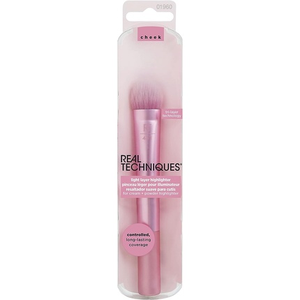 Real Techniques Light Layer Highlighter Makeup Brush for Cream and Powder Highlighter