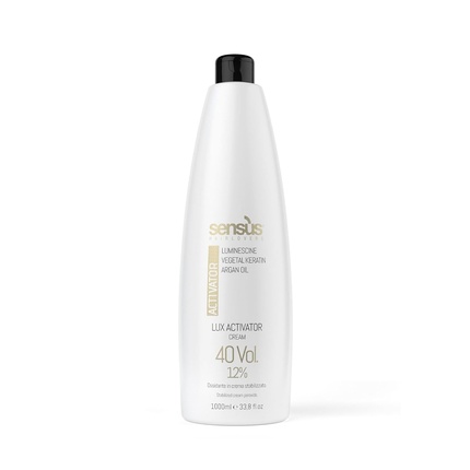 Stabilized Cream Peroxide Lux Activator by Sens.us Special Stabilized Oxidizing Cream Enriched With Innovative Active Ingredients 1000ml 40 Vol 12%