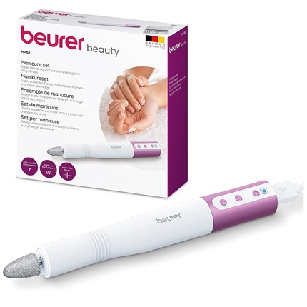 Beurer MP 52 Manicure Set with Ergonomic Design and 7 High-Quality Attachments for Nail and Skin Care