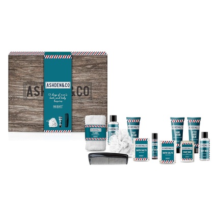 MAD BEAUTY ASHDEN & CO Advent Calendar 12 Days of Men's Bath and Body Goodies - Hydrating Rejuvenating Relaxing