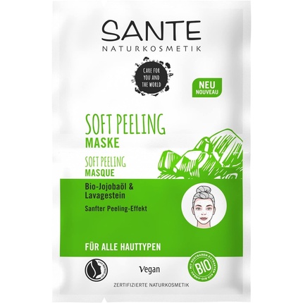 Sante Naturkosmetik Soft Peeling Mask with Organic Jojoba Oil and Lava Stone