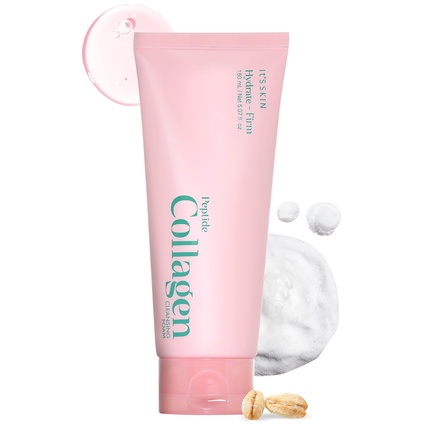 It'S SKIN Peptide Collagen Cleansing Foam 5.07 fl oz Hydrating Facial Cleanser & Collagen Boost Gentle Face Cleanser for Sensitive Skin Korean Face Wash for Women