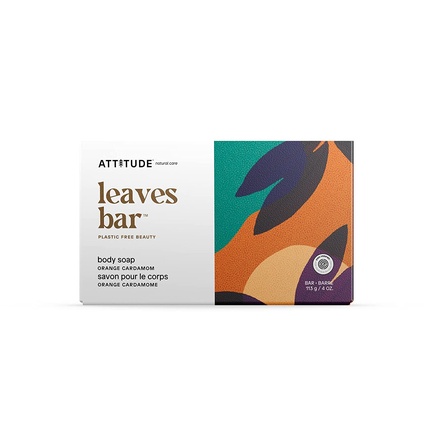ATTITUDE Bath and Shower Body Soap Bar EWG Verified Orange Cardamom 4 Ounces